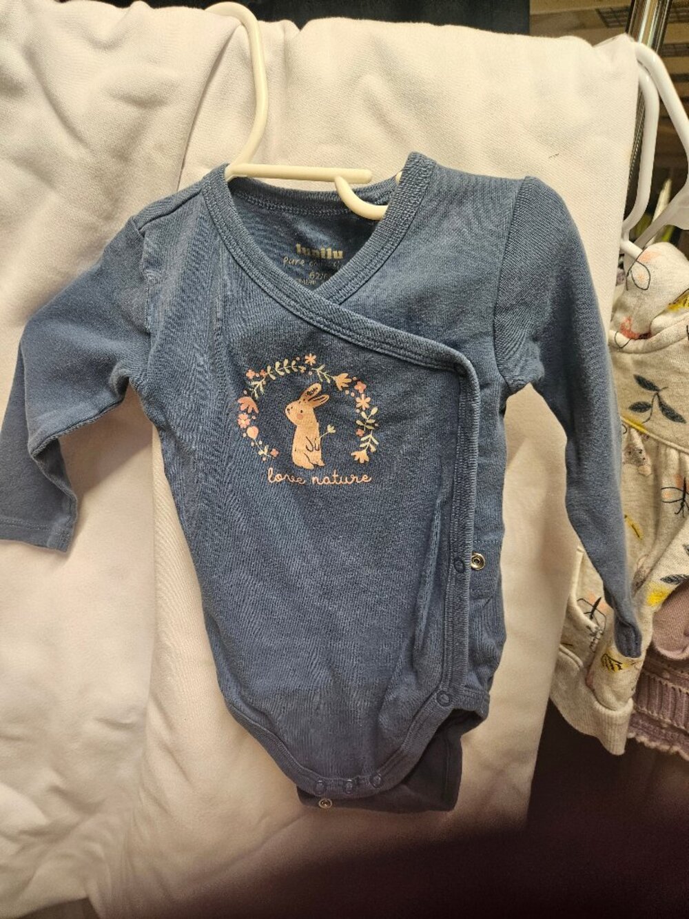 Lupilu Baby Bodysuit 62/68 Blue Long Sleeve